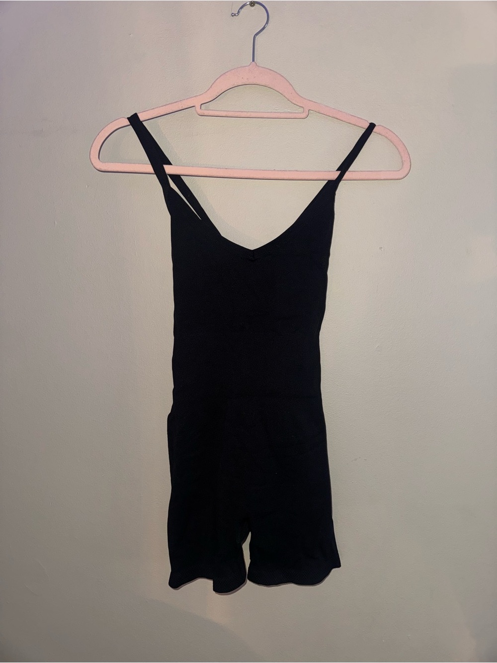 BNWT, SHEIN, black seamless romper, size medium
